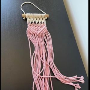Pink Macrame Walk Decor